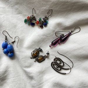 bundle! 5 pairs of vintage earrings